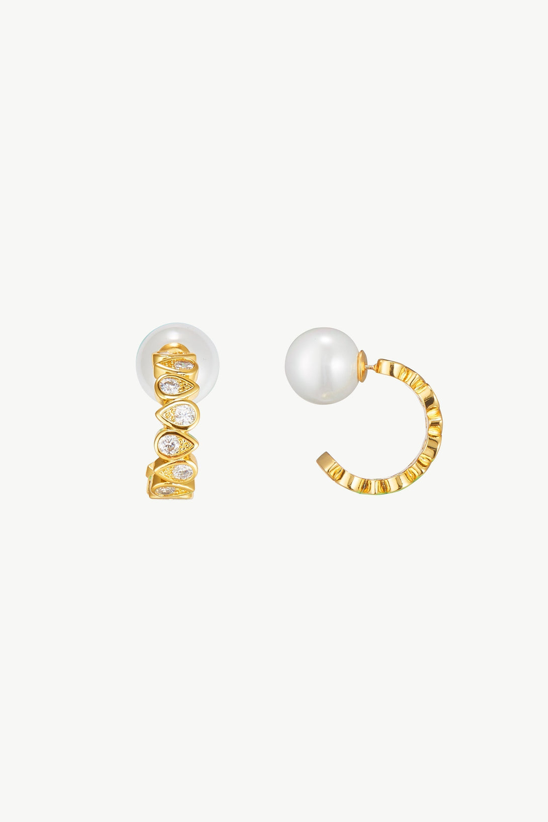 Golden Teardrop Zirconia Earrings - Classicharms