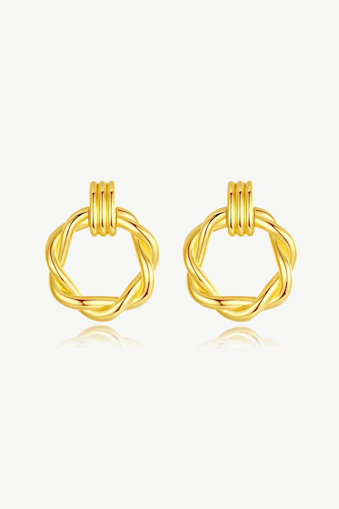 Eléa Gold Twisted Hoop Earrings - Classicharms