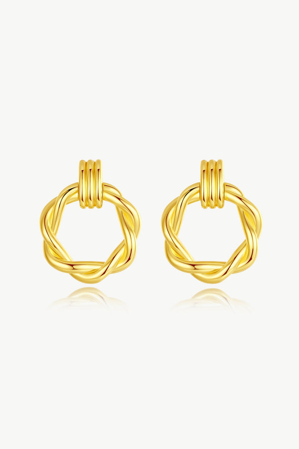 Eléa Gold Twisted Hoop Earrings - Classicharms