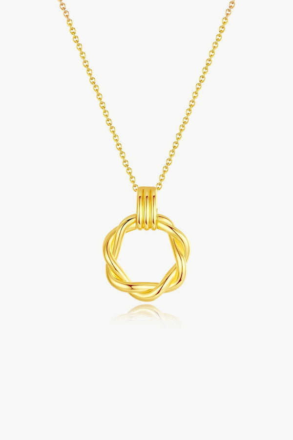 Eléa Gold Twisted Hoop Pendant Necklace - Classicharms