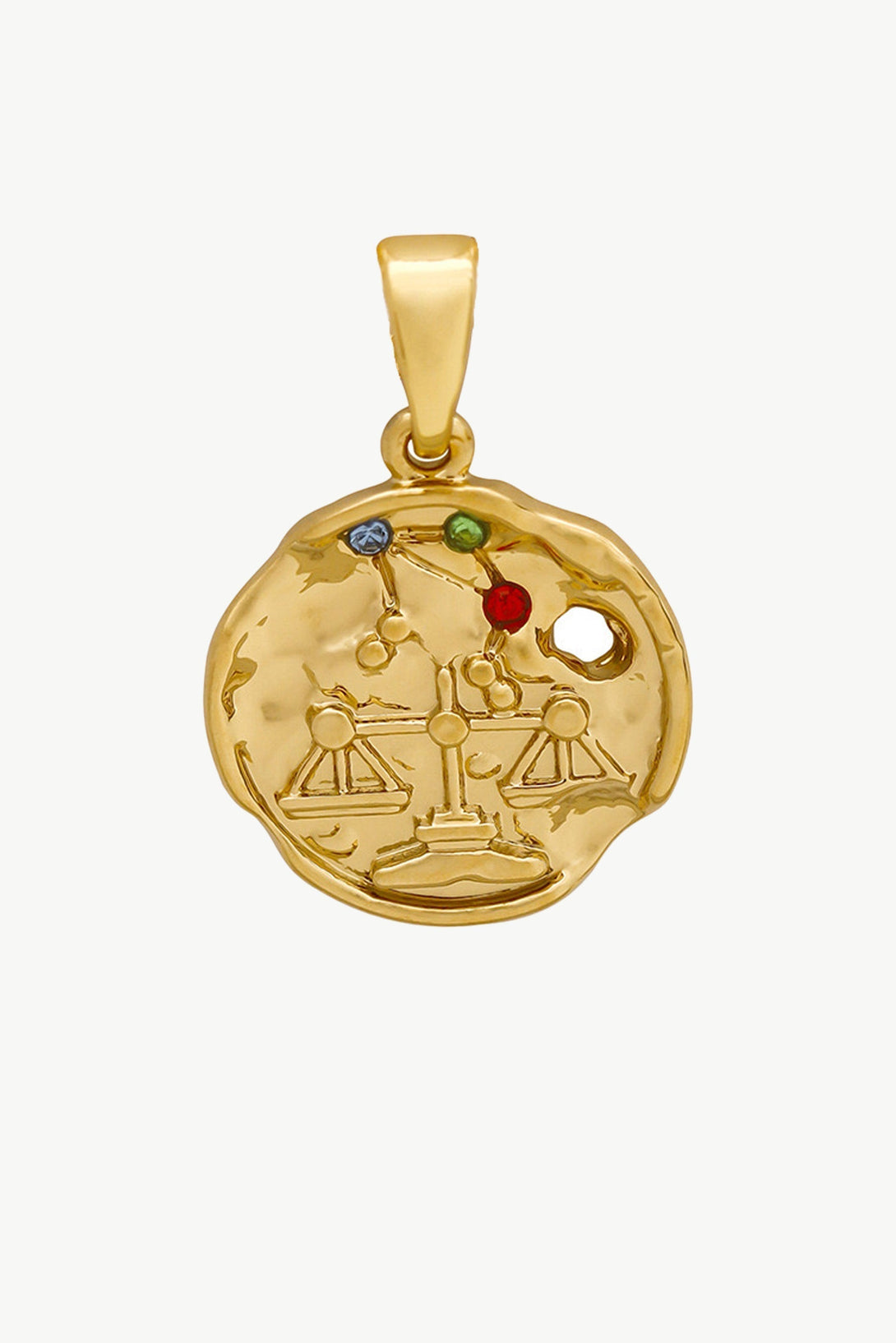 Gold Sculptural Zodiac Sign Pendant Necklace Set - Classicharms