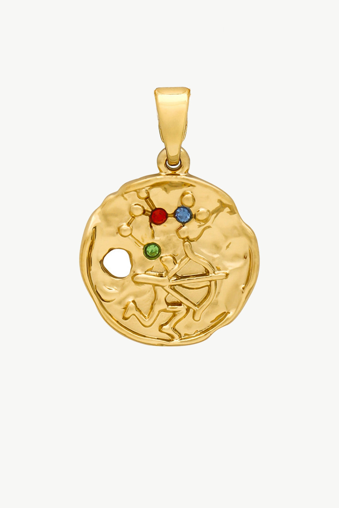 Gold Sculptural Zodiac Sign Pendant Necklace Set - Classicharms