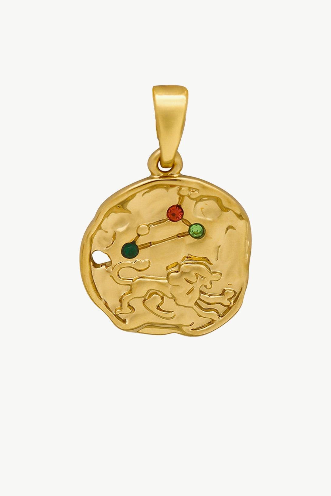 Gold Sculptural Zodiac Sign Pendant Necklace Set - Classicharms