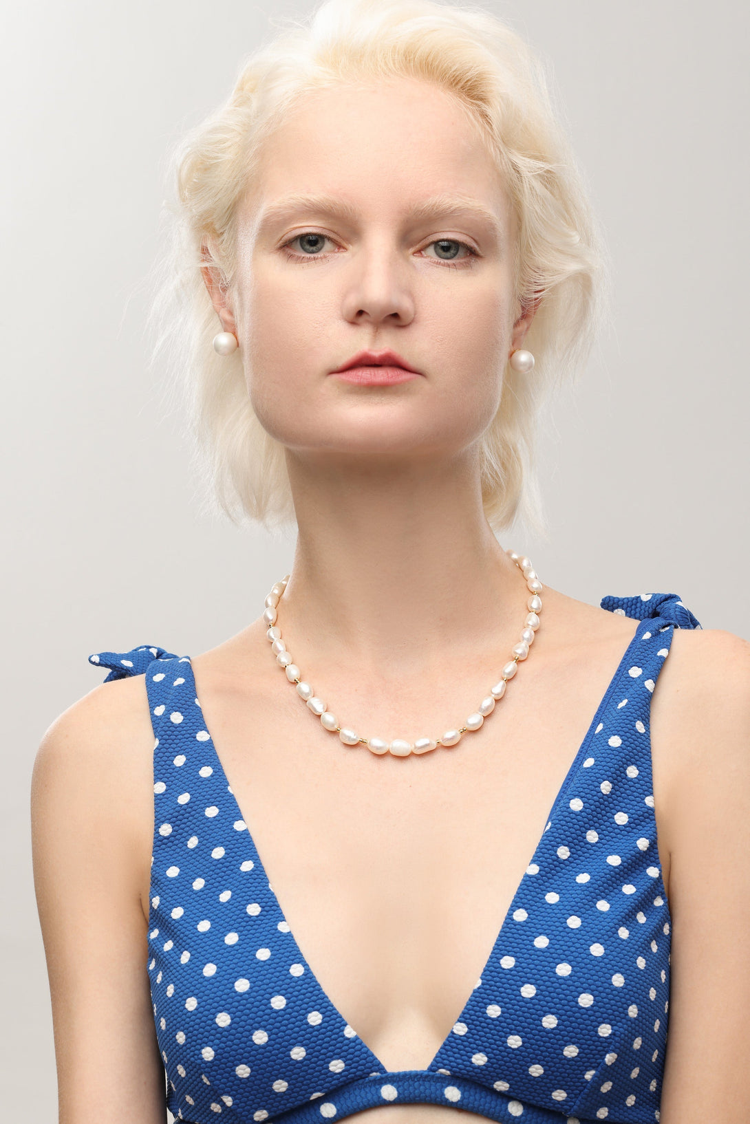 Mera Baroque Pearl Gold Beaded Necklace - Classicharms