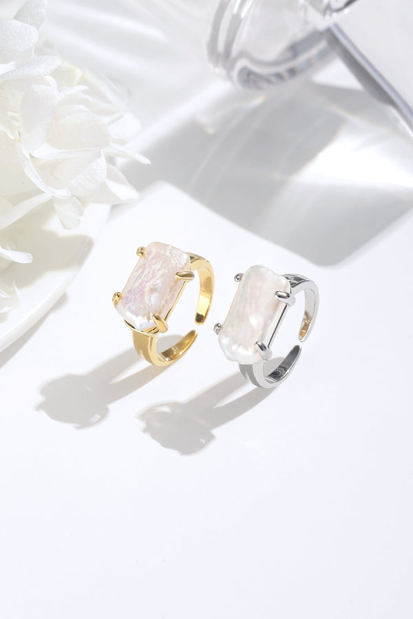 Minimalist Baroque Pearl Finger Ring - Classicharms