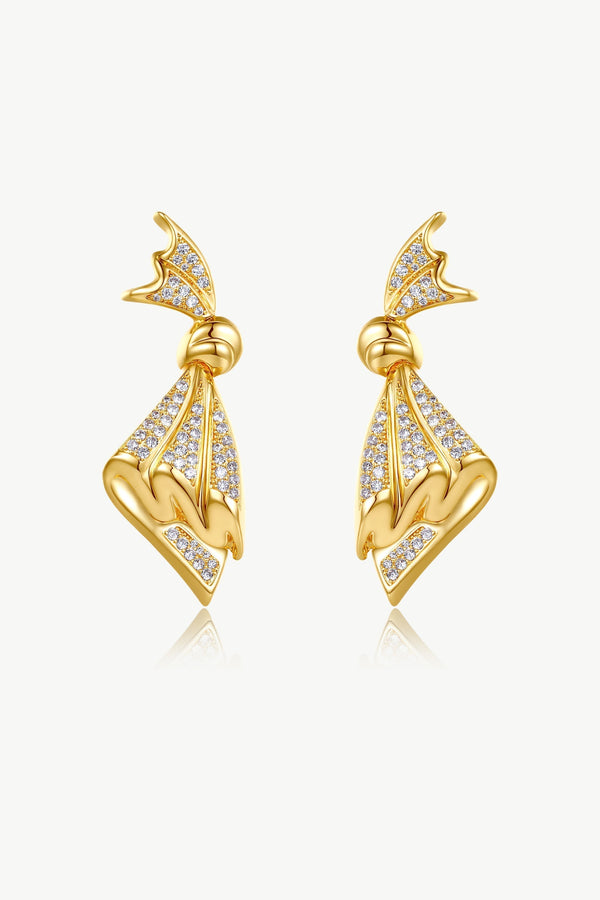 Pavé Diamonds Embellished Butterfly Earrings - Classicharms