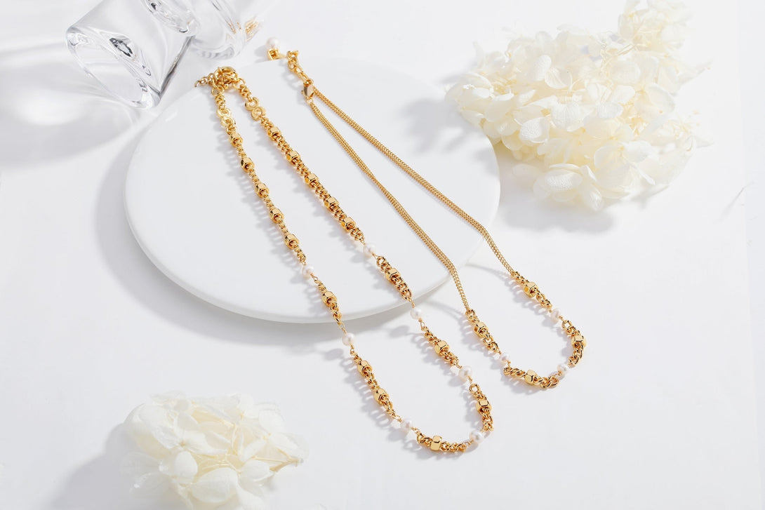 Popular Double Stranded Necklace With Natural Pearls - Classicharms