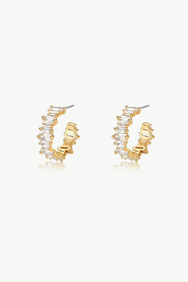 T Shape Zirconia Earrings - Classicharms