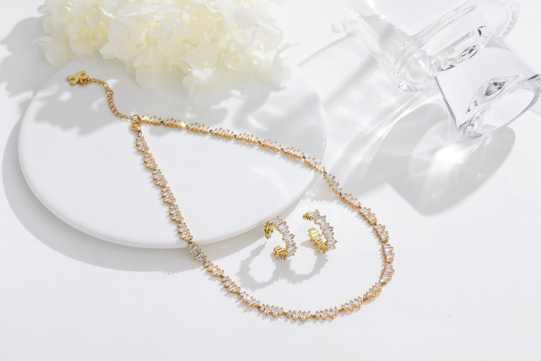 T Shape Zirconia Earrings - Classicharms