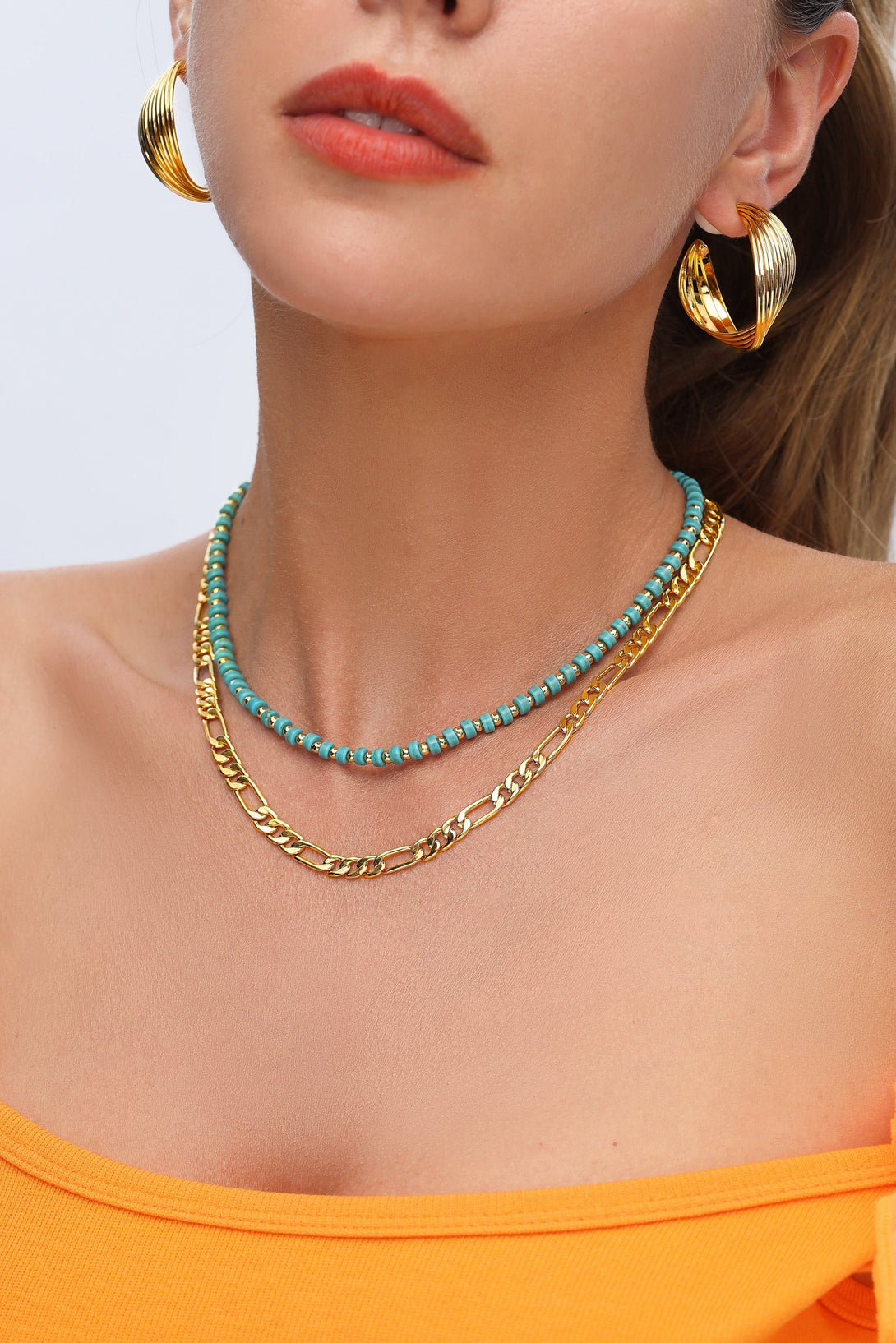 Turquoise Beaded Necklace - Classicharms