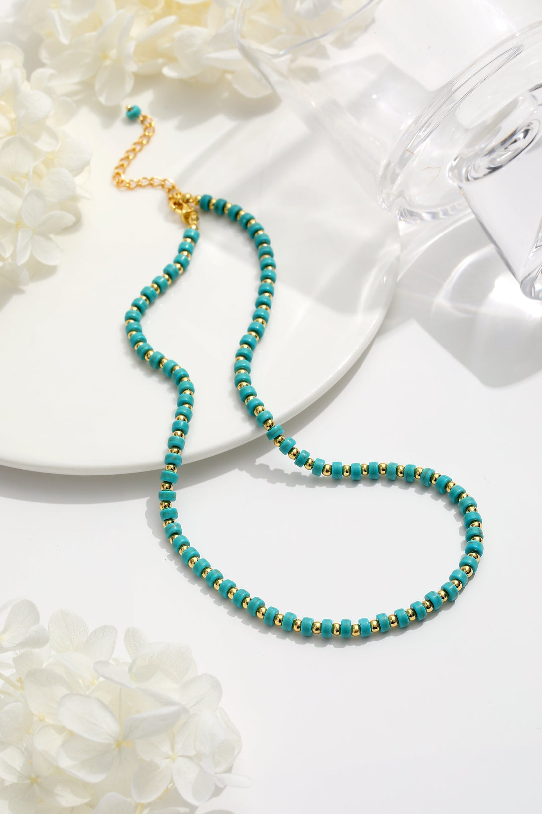 Turquoise Beaded Necklace - Classicharms