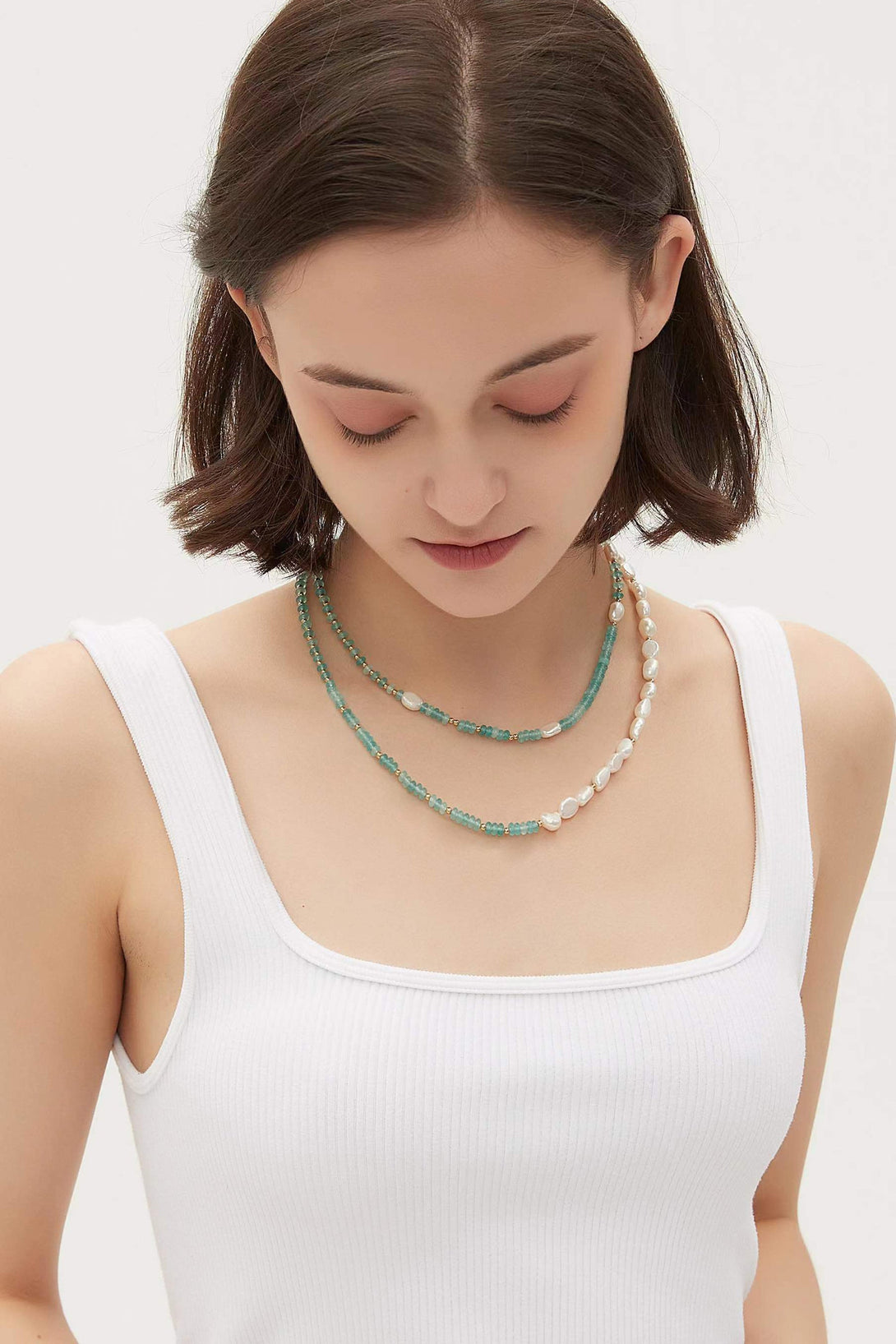 Venus Cultured Baroque Pearl and Crystal Bead Necklace - Classicharms