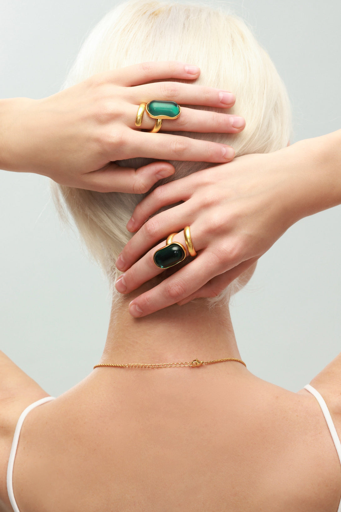 Vintage Inspired Emerald Green Cocktail Ring - Classicharms